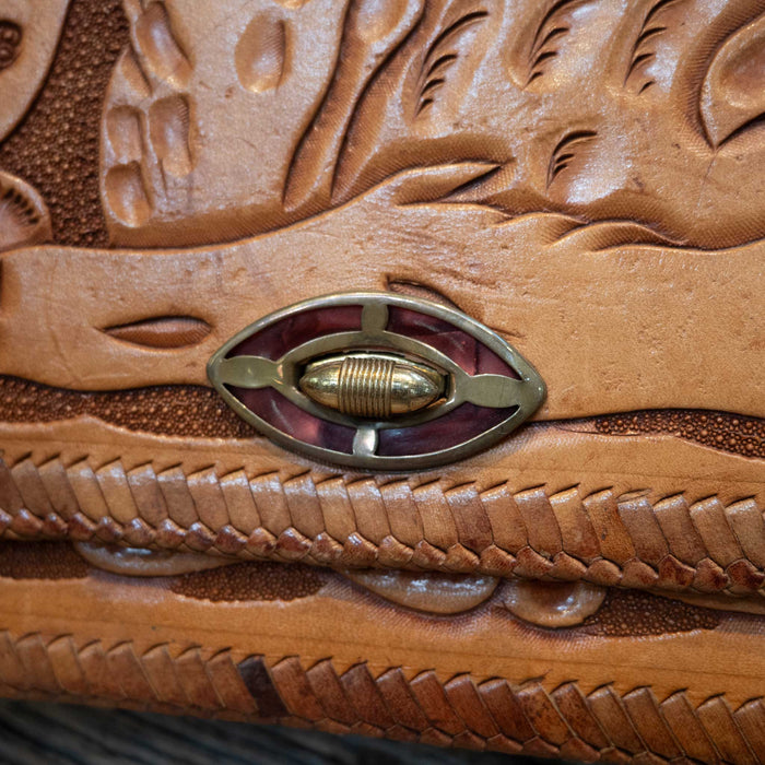 Vintage Leather Western Satchel Purse Collectibles MISC