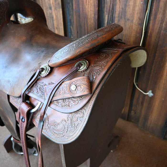 17" USED AL DONNING CUTTING SADDLE Saddles - Used Al Donning