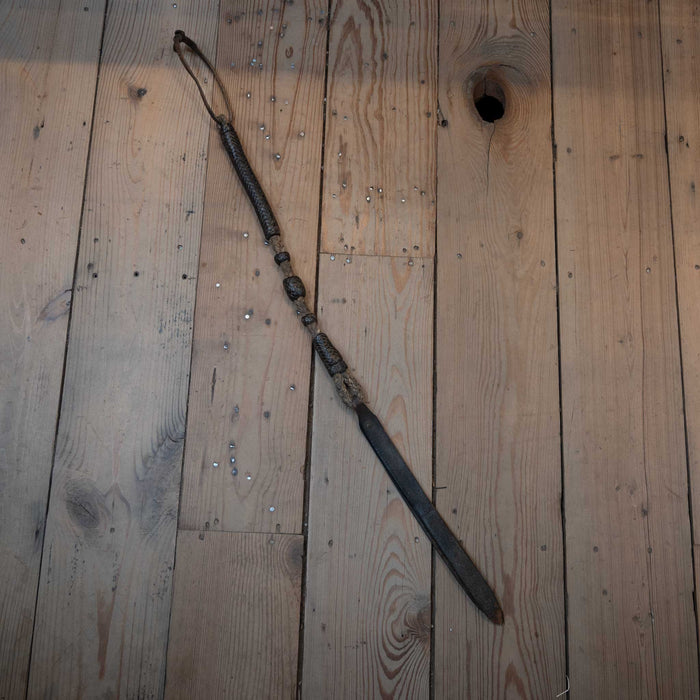 1950's - 1960's Braided Rawhide & Leather Quirt