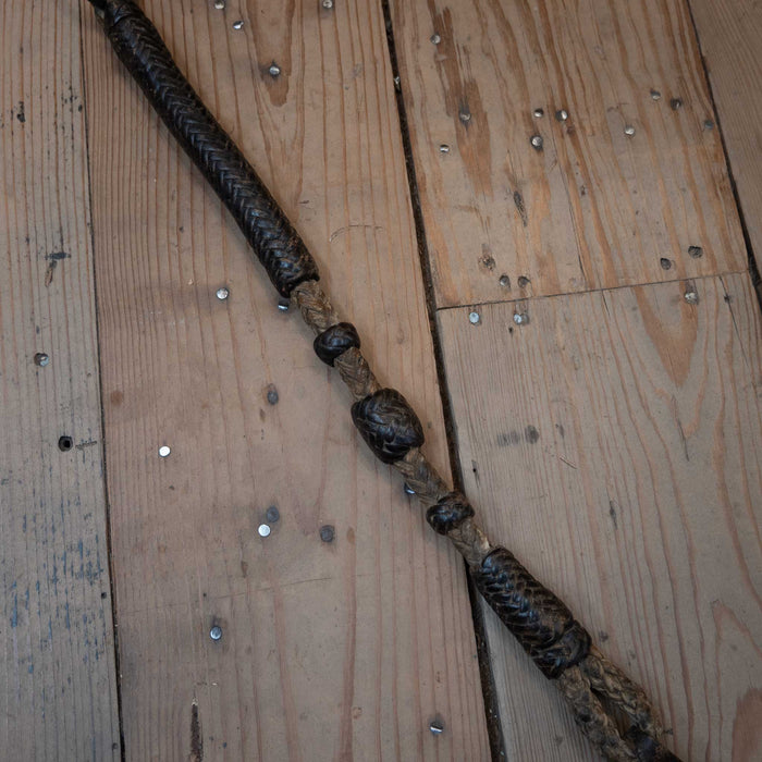 1950's - 1960's Braided Rawhide & Leather Quirt