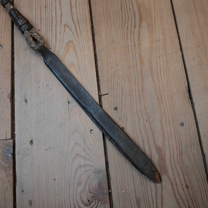 1950's - 1960's Braided Rawhide & Leather Quirt