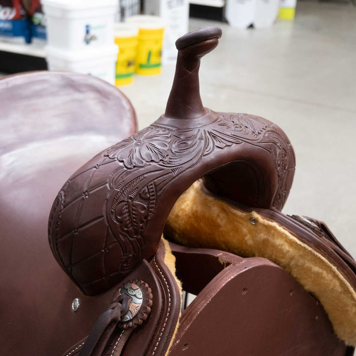 16.5" USED JEFF SMITH CUTTING SADDLE