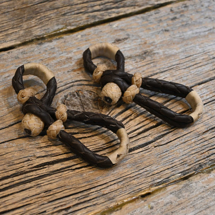 Braided Leather Rein Connector Tack - Reins MISC