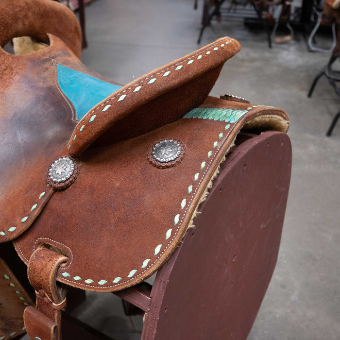 14" USED SOUTH TEXAS TACK BARREL SADDLE