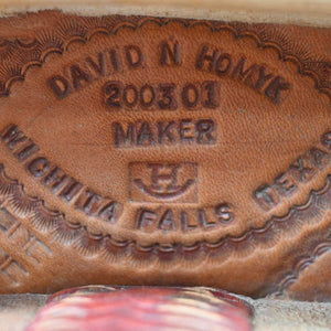 15.5" USED DAVID HOMYK ROPING SADDLE Saddles David N Homyk   