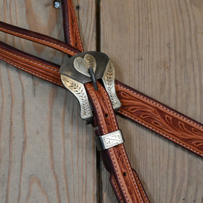 Ross Bullinger 5/8" Split Ear Headstall w/P.R.C. Buckle Tack - Headstalls Ross Bullinger