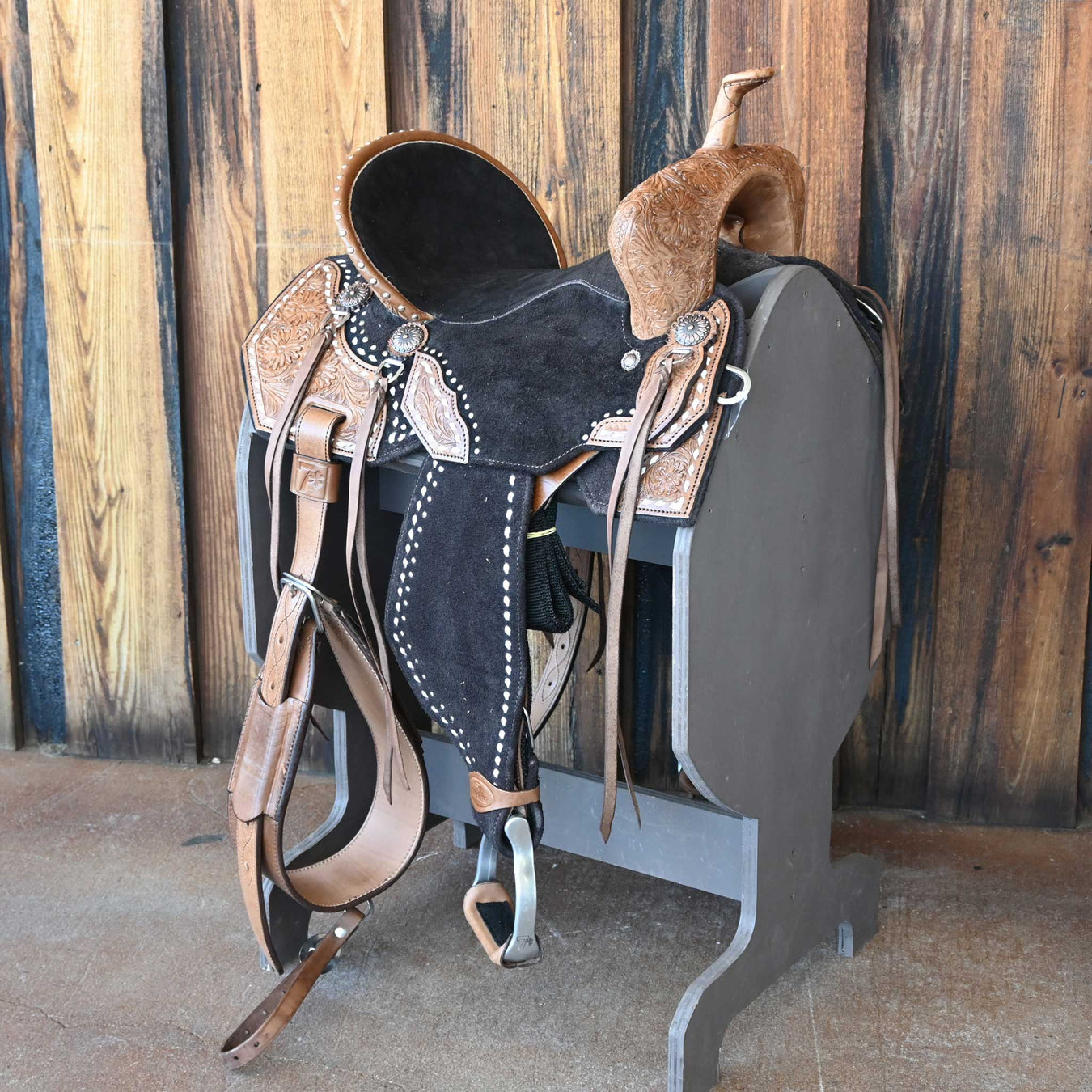 14.5" SEVEN LIGHTWEIGHT (WOOD TREE) BARREL SADDLE Saddles - New Seven Saddle