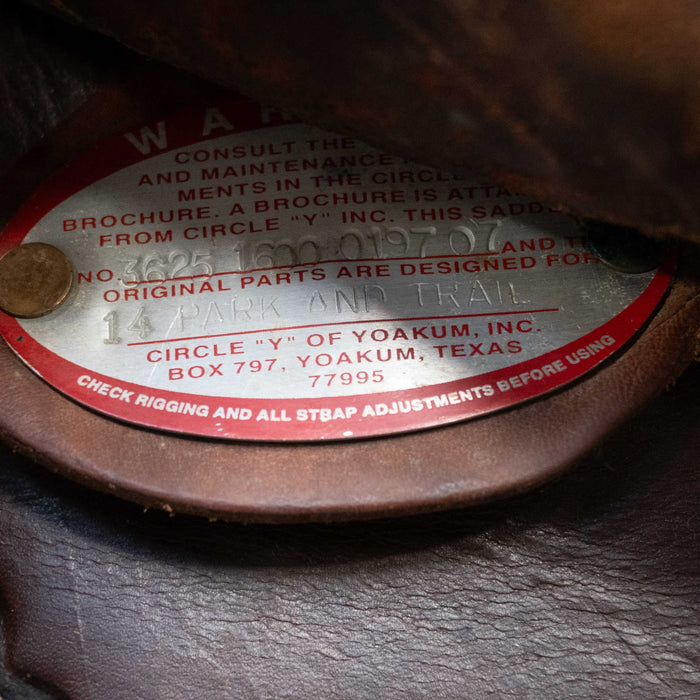 16" USED CIRCLE Y TRAIL SADDLE