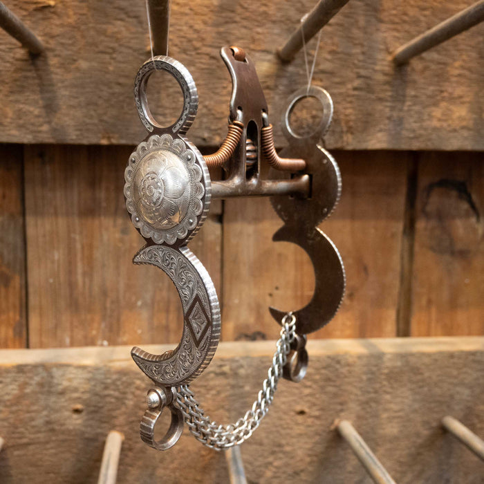 Franco Silver Engraved Spade Bit