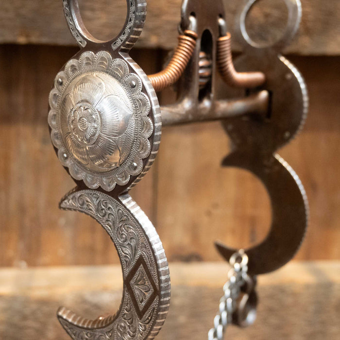 Franco Silver Engraved Spade Bit