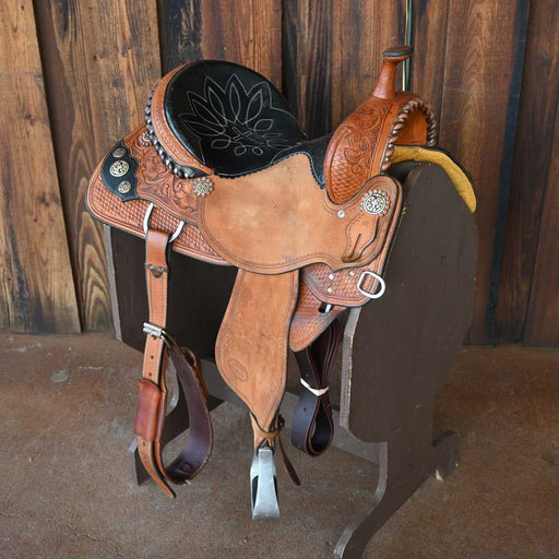 15" USED ALLEN RANCH BARREL SADDLE Saddles - Used Allen Ranch Saddle Shop