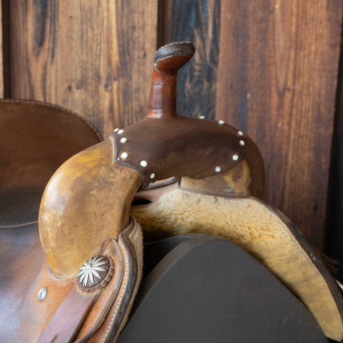 14" USED ROO HIDE BARREL SADDLE