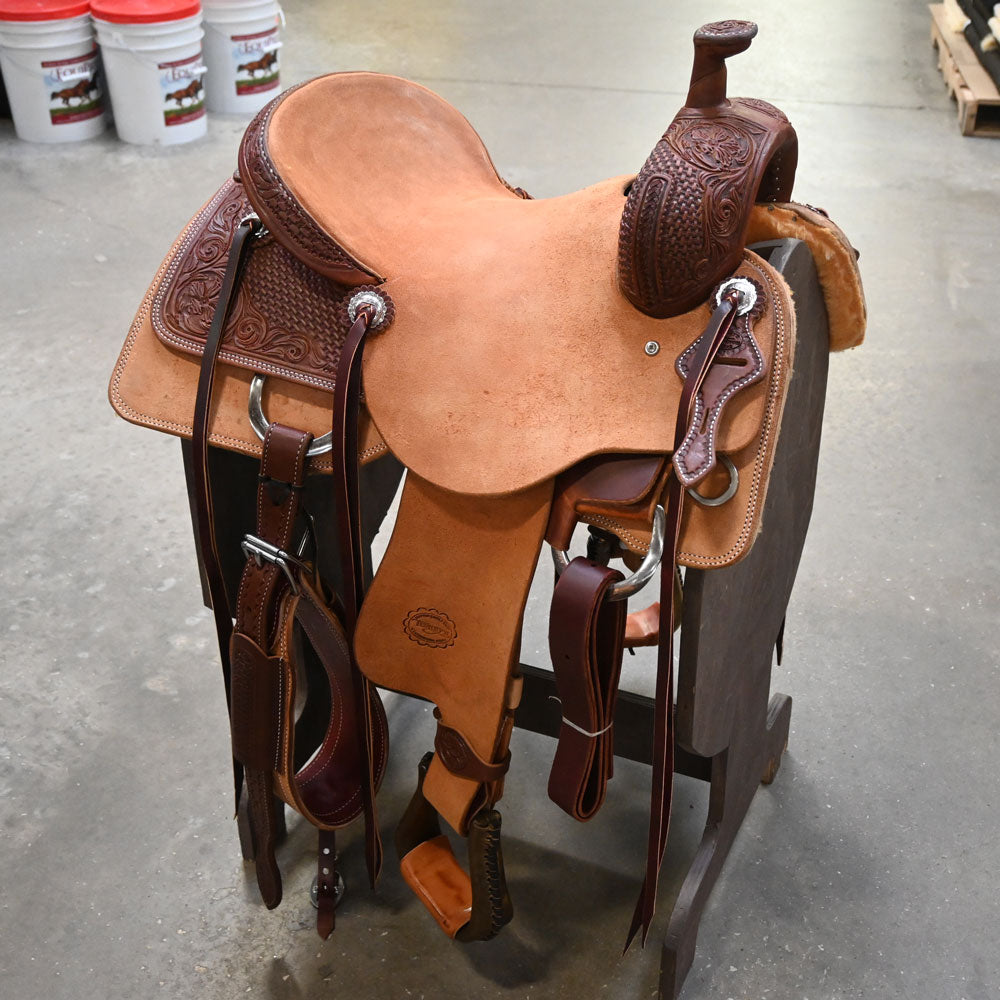 15.5" TESKEY'S RANCH CUTTER SADDLE Saddles Teskey's Saddlery