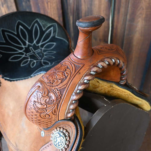 15" USED ALLEN RANCH BARREL SADDLE Saddles - Used Allen Ranch Saddle Shop