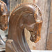 Art Deco Copper Horse Head Bookends Collectibles MISC