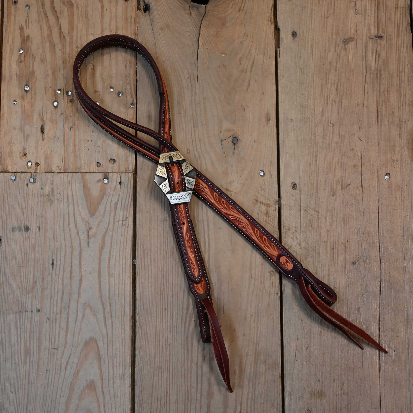 Ross Bullinger 3/4" Split Ear Headstall w/Dean Buckle Tack - Headstalls Ross Bullinger