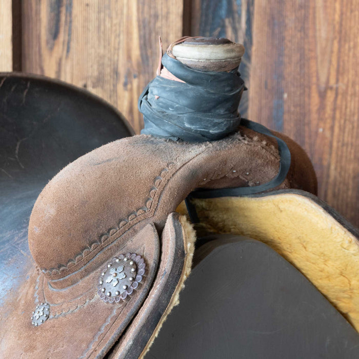14.5" USED PATRICK SMITH TEAM ROPING SADDLE