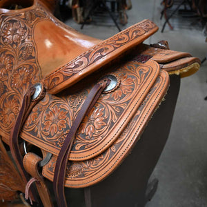 15.5" USED TRENT WARD RANCH CUTTING SADDLE Saddles Trent Ward   