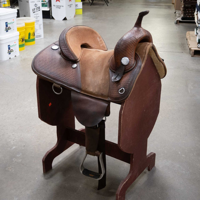 14" USED BOB MARSHALL SPORTS TREELESS BARREL SADDLE