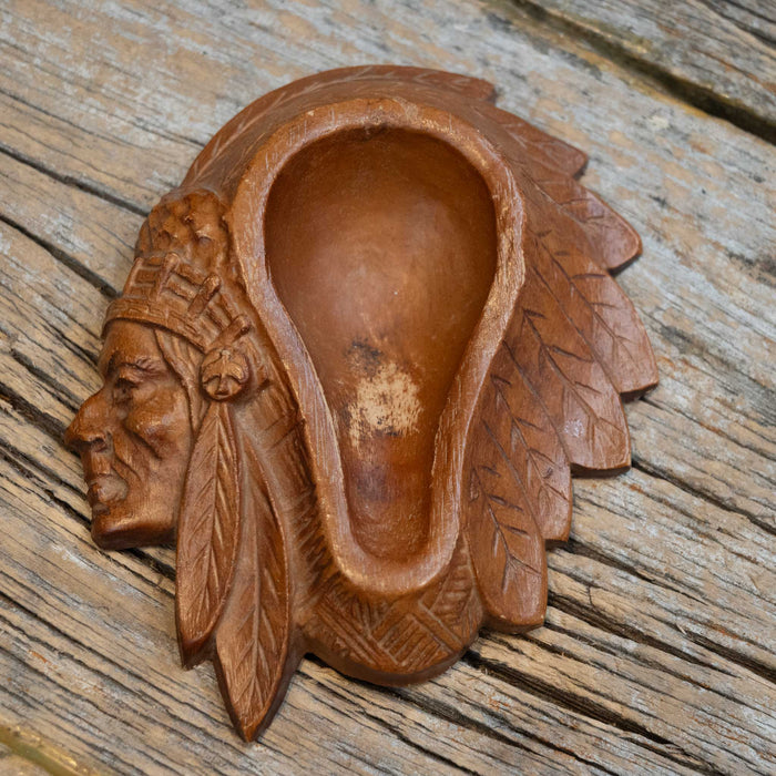 Mid Century Indian Chief Pipe Holder Collectibles MISC