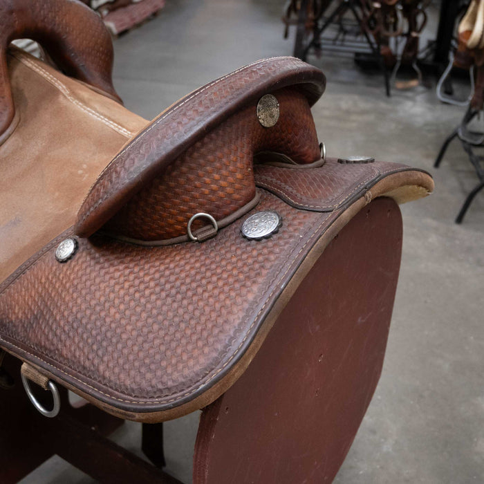 14" USED BOB MARSHALL SPORTS TREELESS BARREL SADDLE