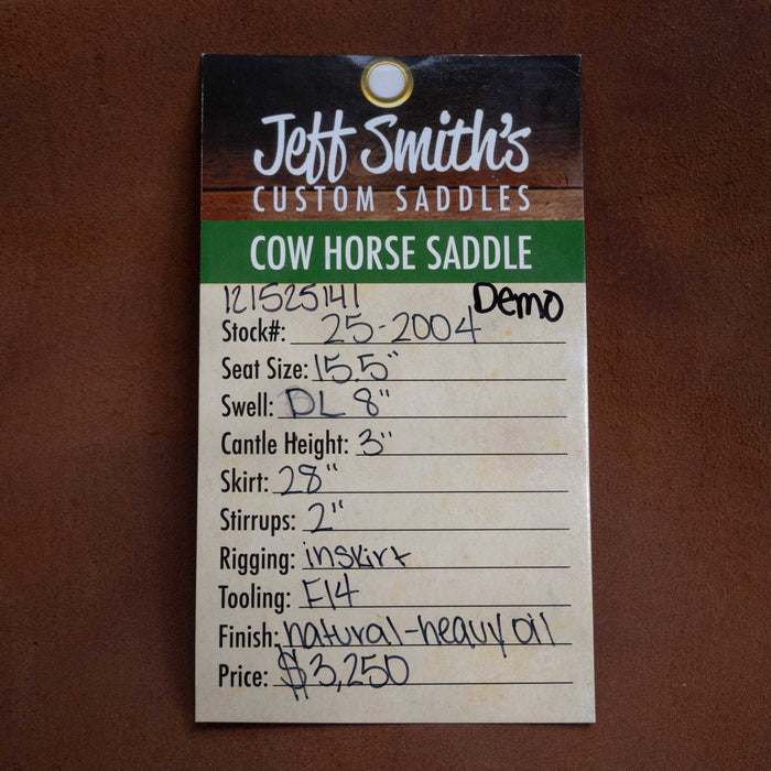 15.5" DEMO JEFF SMITH COW HORSE SADDLE Saddles - Used Jeff Smith
