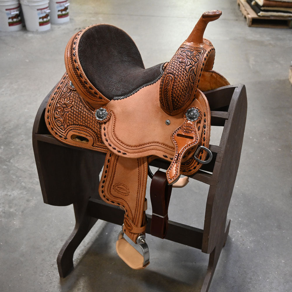 11" YOUTH TESKEY'S BARREL SADDLE Saddles Teskey's Saddlery