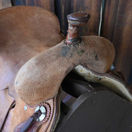 15.5" USED JEFF SMITH RANCH CUTTER SADDLE Saddles - Used Jeff Smith