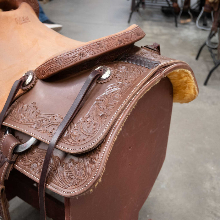 15.5" DEMO JEFF SMITH COW HORSE SADDLE Saddles - Used Jeff Smith