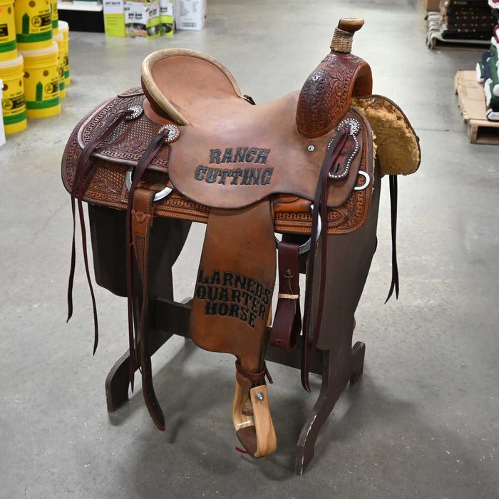 16" USED TESKEY'S RANCH CUTTER SADDLE