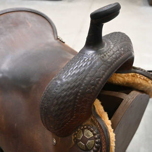 15" USED RICKY GREEN CUTTING SADDLE Saddles Ricky Green   