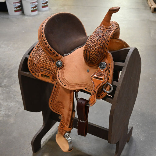 10" TESKEY'S YOUTH BARREL SADDLE Saddles - New Teskey's Saddlery