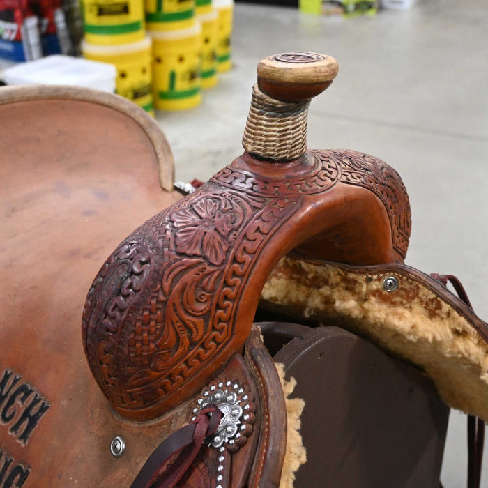 16" USED TESKEY'S RANCH CUTTER SADDLE