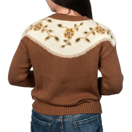 Pendleton Women's Western Floral Henley Sweater - Spice Brown WOMEN - Clothing - Sweaters & Cardigans Pendleton