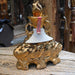 Vintage Gold Ceramic Jim Beam Kentucky Straight 175 Month Beam Decanter Collectibles MISC
