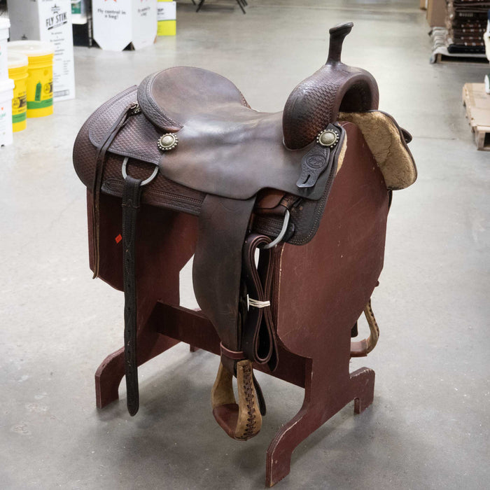 17" USED CALVIN ALLEN CUTTING SADDLE
