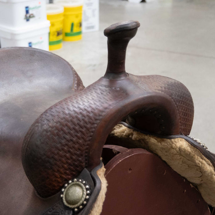 17" USED CALVIN ALLEN CUTTING SADDLE