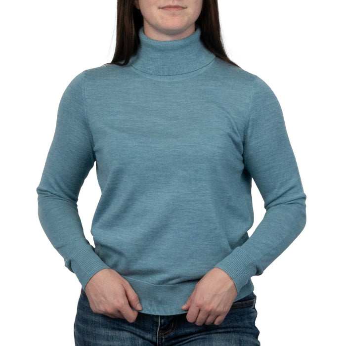 Pendleton Women's Merino Turtleneck - Sea Blue WOMEN - Clothing - Tops - Long Sleeved Pendleton