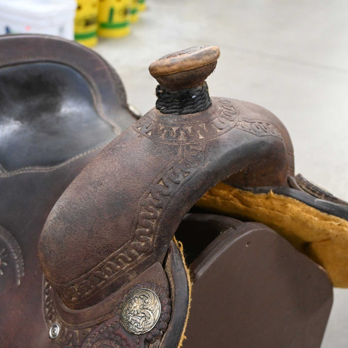 14" USED NRS CALF ROPING SADDLE