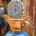 Vintage Gold & Blue Ceramic w/Tulips Jim Beam Whiskey Decanter Collectibles Jim Beam