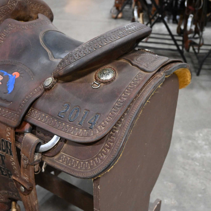 14" USED NRS CALF ROPING SADDLE