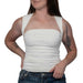 Ruched Square Neck Tank Top WOMEN - Clothing - Tops - Sleeveless Miss Love