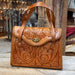 Vintage 1970s Tooled Leather Purse - Original 1976 Receipt Collectibles MISC