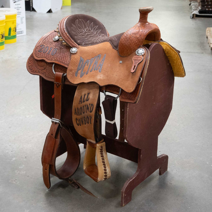 15" USED COWBOY CLASSIC TEAM ROPING SADDLE