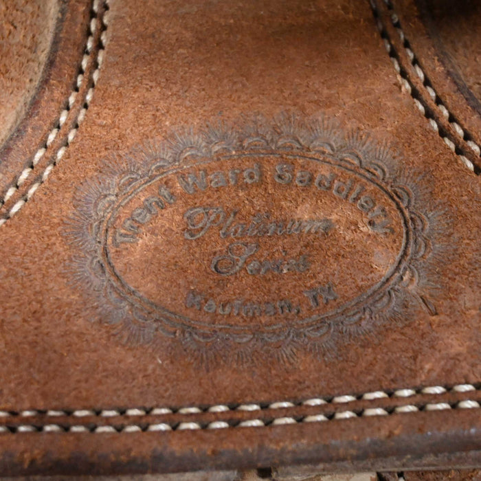 14" USED TRENT WARD TEAM ROPING SADDLE