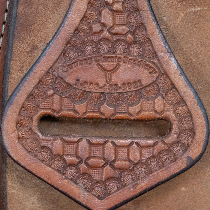15" USED COWBOY CLASSIC TEAM ROPING SADDLE
