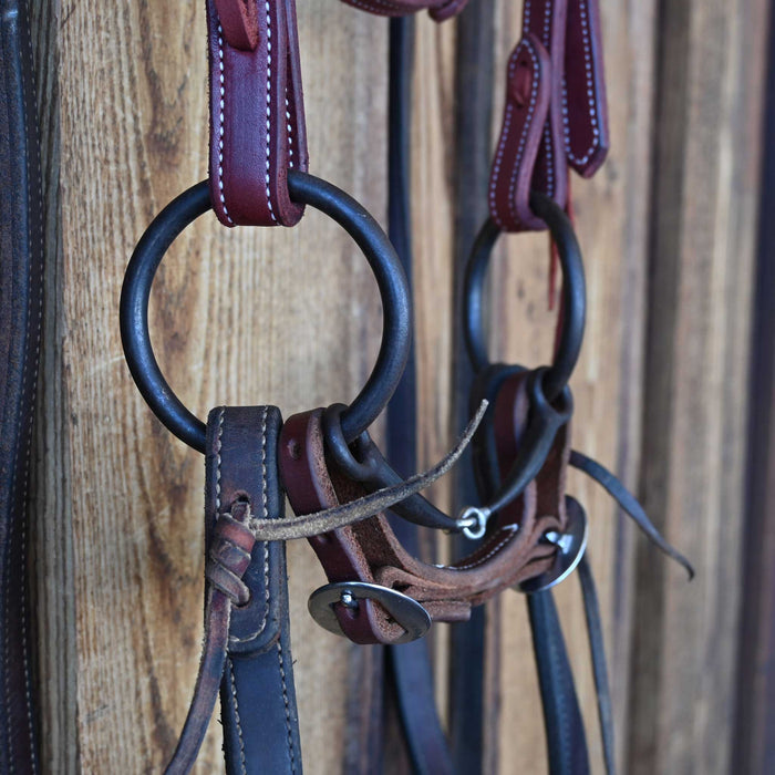 Cow Horse Supply O-Ring Snaffle Bridle Rig w/Browband Headstall