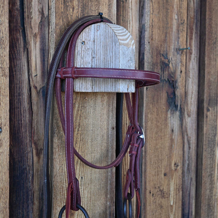 Cow Horse Supply O-Ring Snaffle Bridle Rig w/Browband Headstall