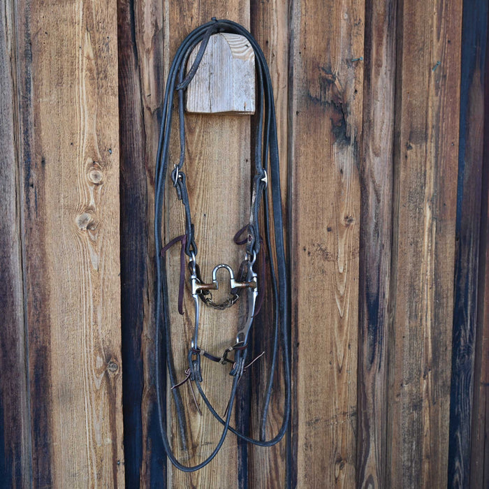 Cowboy Tack Correction Bridle Rig w/Single Ear Headstall