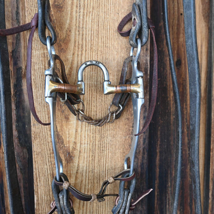 Cowboy Tack Correction Bridle Rig w/Single Ear Headstall